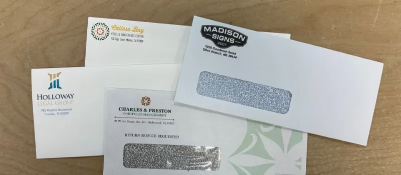 Madison Signs can also print custom envelopes.