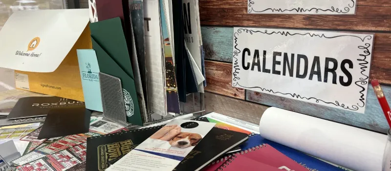 Assortment of custom presentation folders.