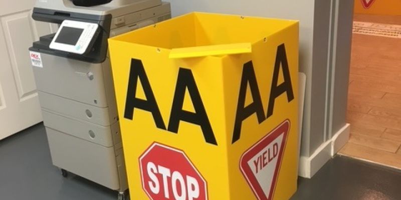 Printed warehouse labels.