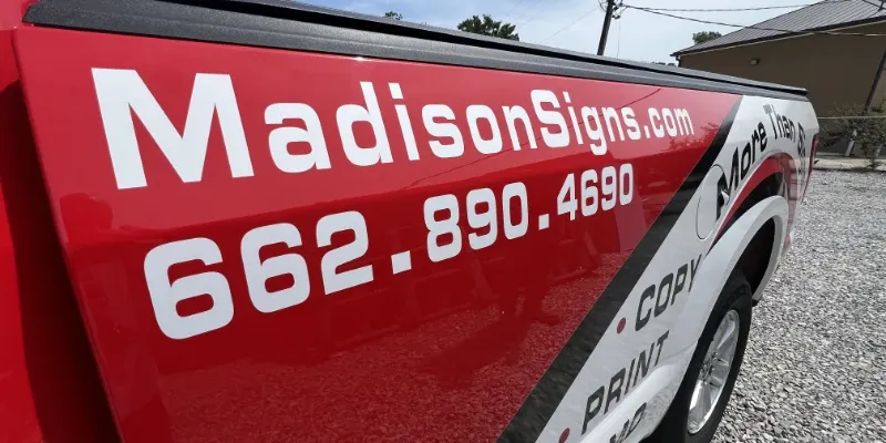 Ready to apply vinyl lettering.