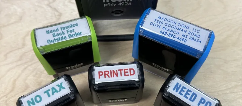 Custom stamp making.